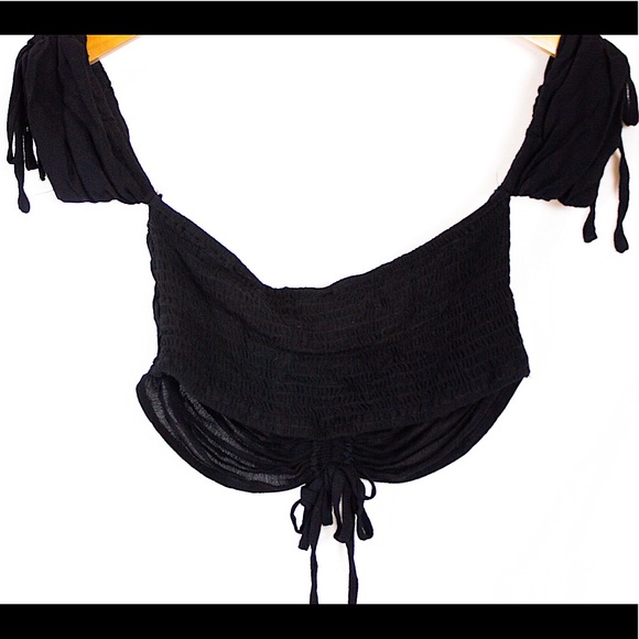 SHEIN | Swim Cover & Off Shoulder Crop Top | Black | M - Picture 5 of 11